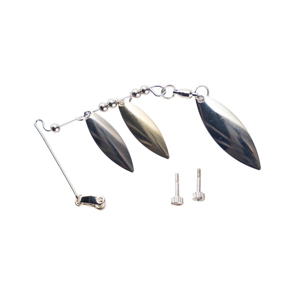 TRIPLE WILLOW SPINNERBAIT WIRE ATTACHMENT: SILVER GOLD SILVER